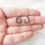 MARCASITE SILVER STUD - SILBERUH