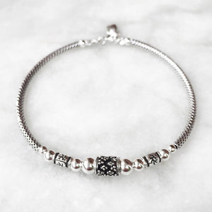 TRIBAL SILVER STACKING BRACELET - SILBERUH