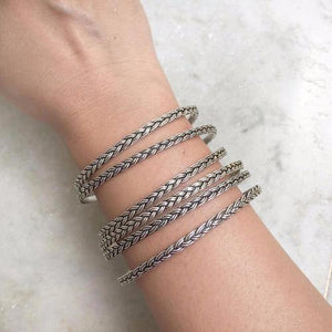 KNOTTED SILVER BANGLES - SILBERUH