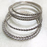 KNOTTED SILVER BANGLES - SILBERUH