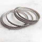 KNOTTED SILVER BANGLES - SILBERUH