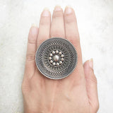 TRIBAL SILVER RING - SILBERUH