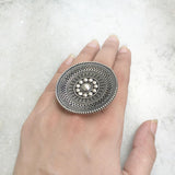 TRIBAL SILVER RING - SILBERUH