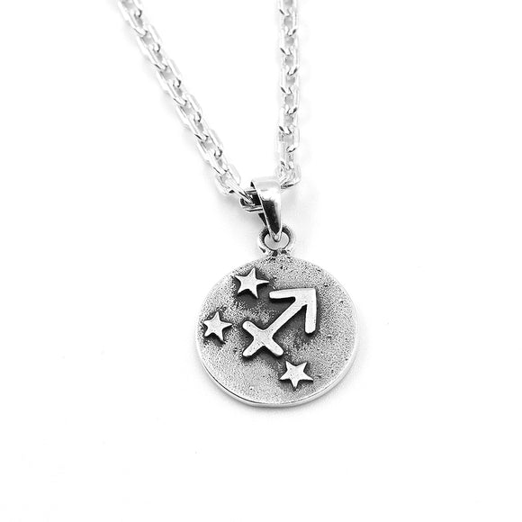 Sagittarius Silver Pendant