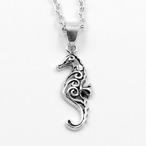 Seahorse Silver Pendant