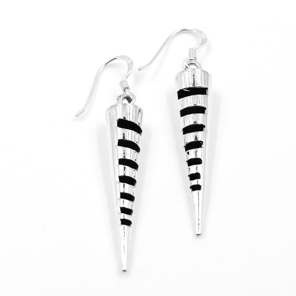 Silver Cone Earring