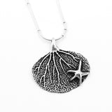 Silver Starfish Leaf Pendant