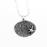 Silver Starfish Leaf Pendant