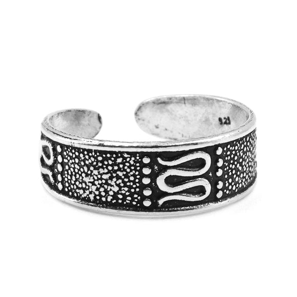 Silver Tribal Adjustable Toe Ring