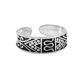 Tribal Silver Adjustable Toe Ring