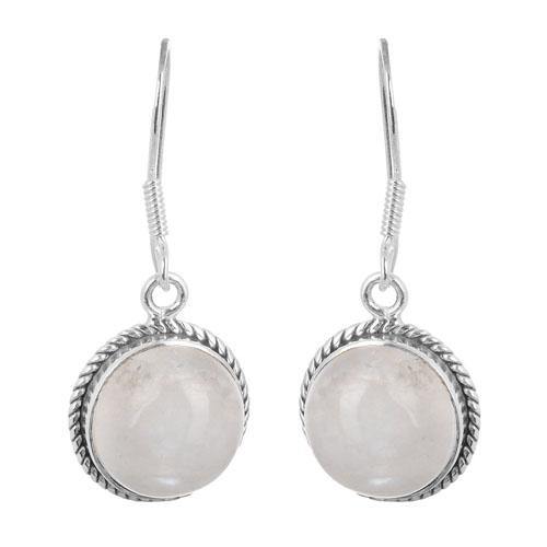 RAINBOW MOONSTONE SILVER EARRING - SILBERUH