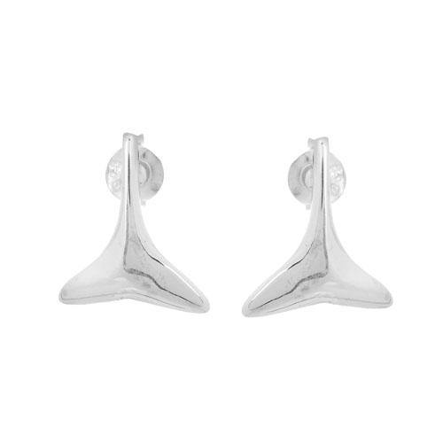 DOLPHIN TAIL SILVER STUD - SILBERUH