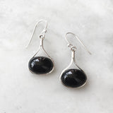 black onyx earrings 925 silver jewellery India