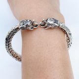 bold silver kada animal design jewellery