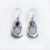 elegant garnet and moonstone jewellery India