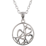 romantic heart pendant in 925 silver