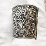 heavy silver cuff kada traditional jewellery India