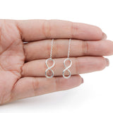 Infinity Threader Silver Earring