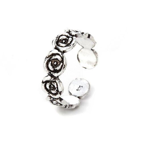 ROSE SILVER ADJUSTABLE TOE RING - SILBERUH