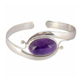 purple gemstone silver kada handcrafted India