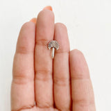 seashell nose clip 925 silver boho style