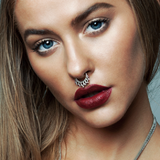 SEPTUM TRIBAL SILVER NOSE RING