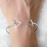 modern silver bangle geometric jewellery India