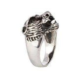 statement silver ring tiger design
