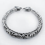 heavy silver kada elephant design unisex